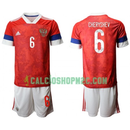 Russia Cheryshev 6 Bambino Maglia Prima Euro 2020 Manica Corta (+ Pantaloncini)